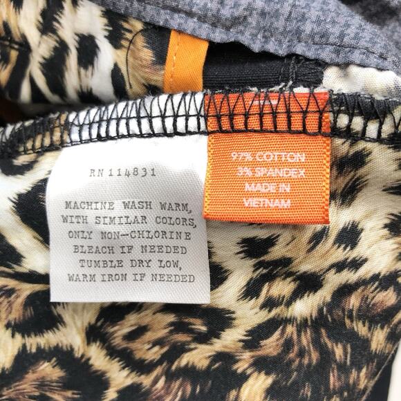 Tallia Sport Men’s Leopard Black Casual Size 30 Cotton Stretch Wrinkle Resistant - Picture 5 of 7